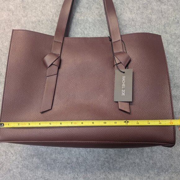 Rachel Zoe Burgundy tote shoulder bag minimalist large spacious versatile - Picture 3 of 15